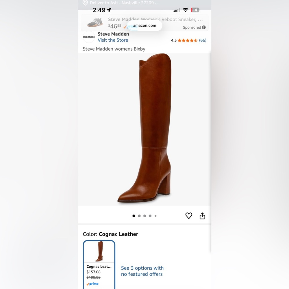 Steve Madden Cognac Boots - Size 6 - Picture 7 of 7